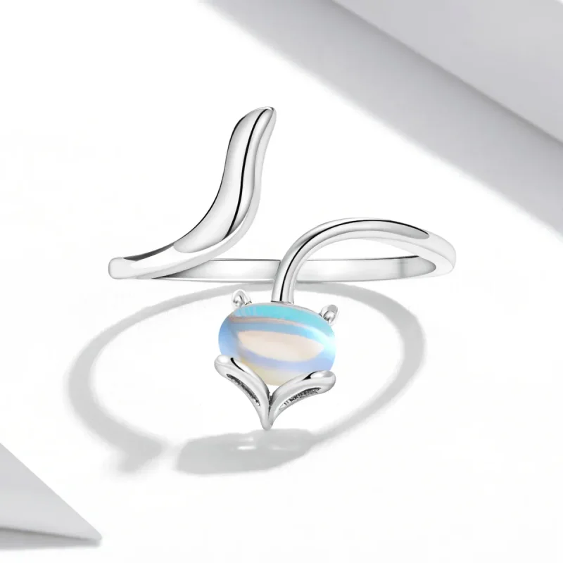 (bilde for) Pandora Style Moonstone Fox Open Ring - SCR756 - Vis 3