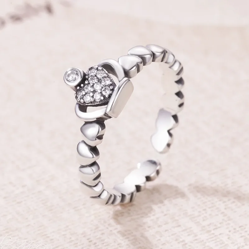 (bilde for) Pandora Style Queen Laurel Wreath Åpen Ring - VSR142 - Vis 3