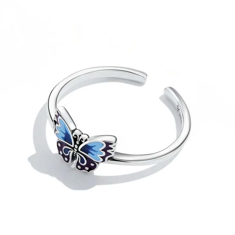 (bilde for) Pandora Style Retro Butterfly Open Ring - SCR802 - Vis 4