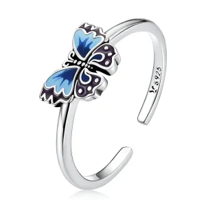 (bilde for) Pandora Style Retro Butterfly Open Ring - SCR802