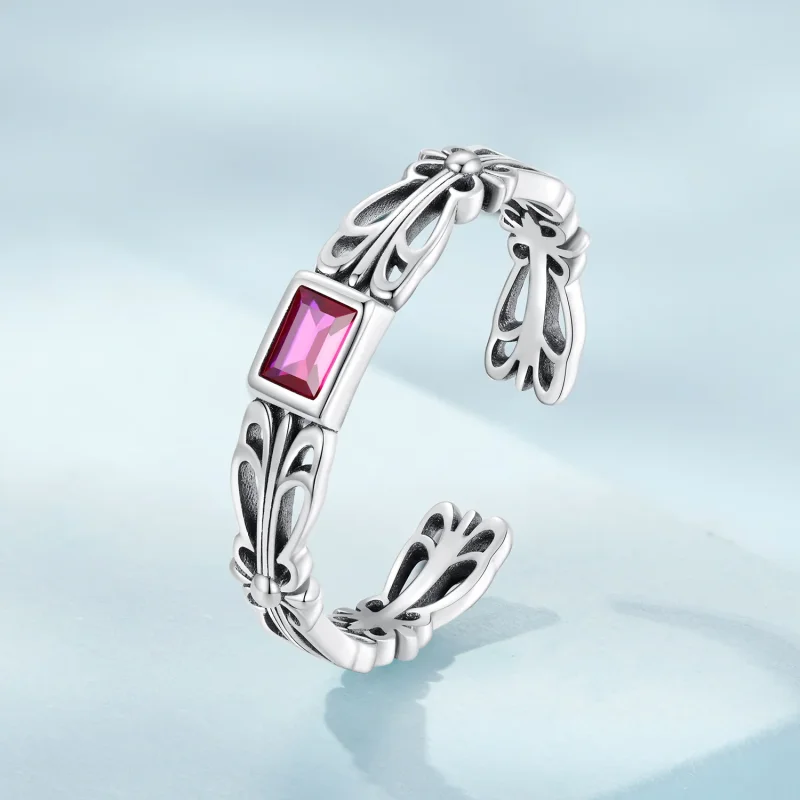 (bilde for) Pandora Style Retro mønster åpen ring - SCR880 - Vis 2