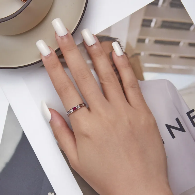 (bilde for) Pandora Style Retro mønster åpen ring - SCR880 - Vis 5