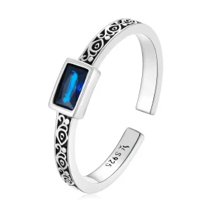 (bilde for) Pandora Style Retro Pattern - Zirconium Open Ring - SCR768
