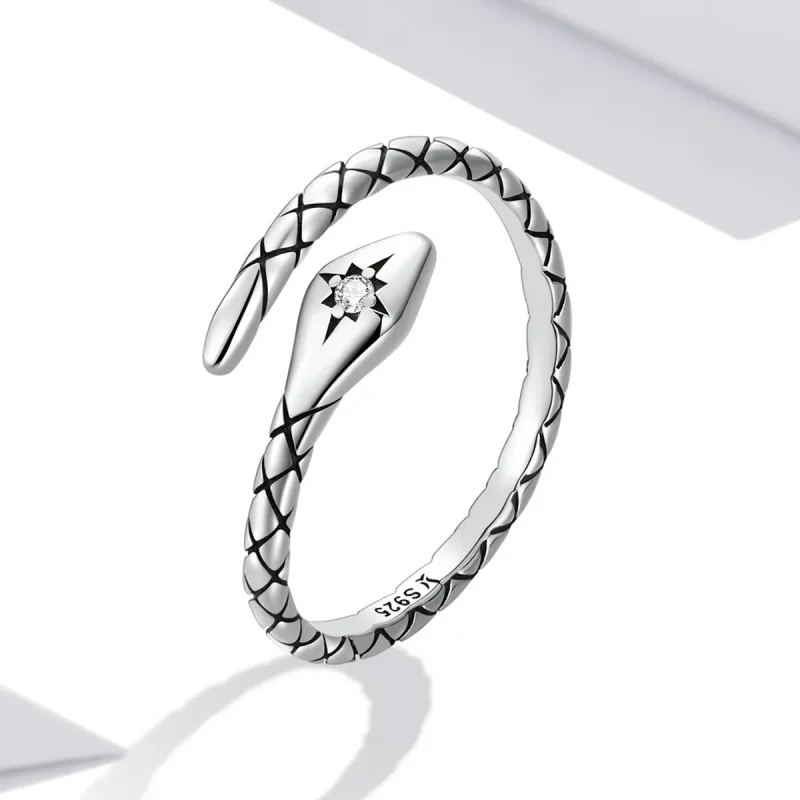 (bilde for) Pandora Style Retro Spirit Snake Open Ring - SCR798 - Vis 2