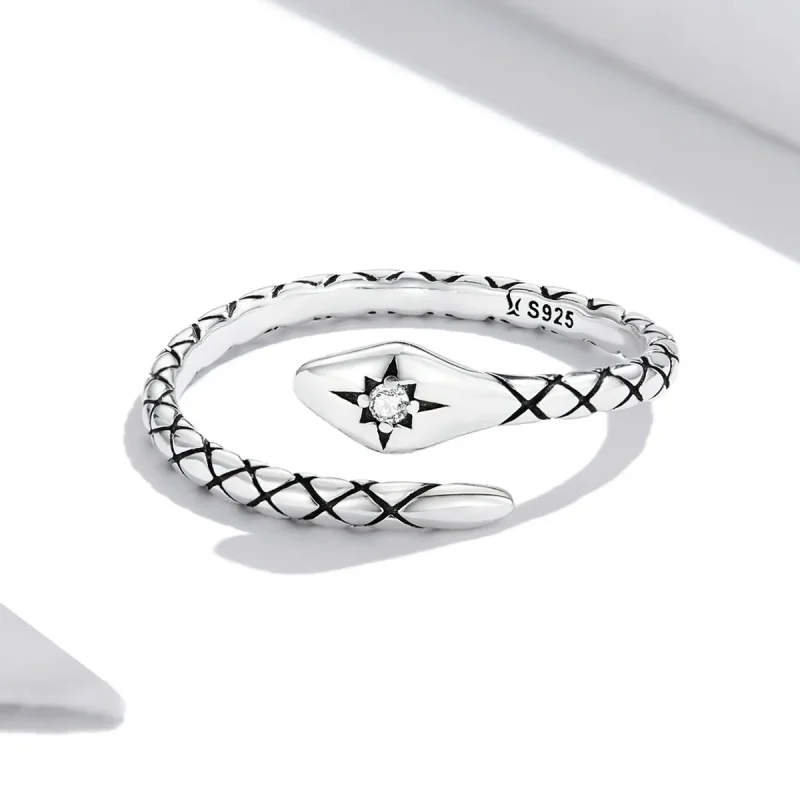 (bilde for) Pandora Style Retro Spirit Snake Open Ring - SCR798 - Vis 3