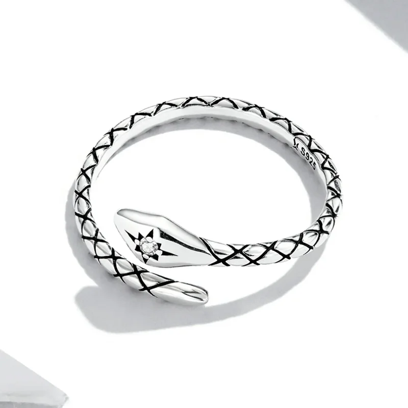 (bilde for) Pandora Style Retro Spirit Snake Open Ring - SCR798 - Vis 4