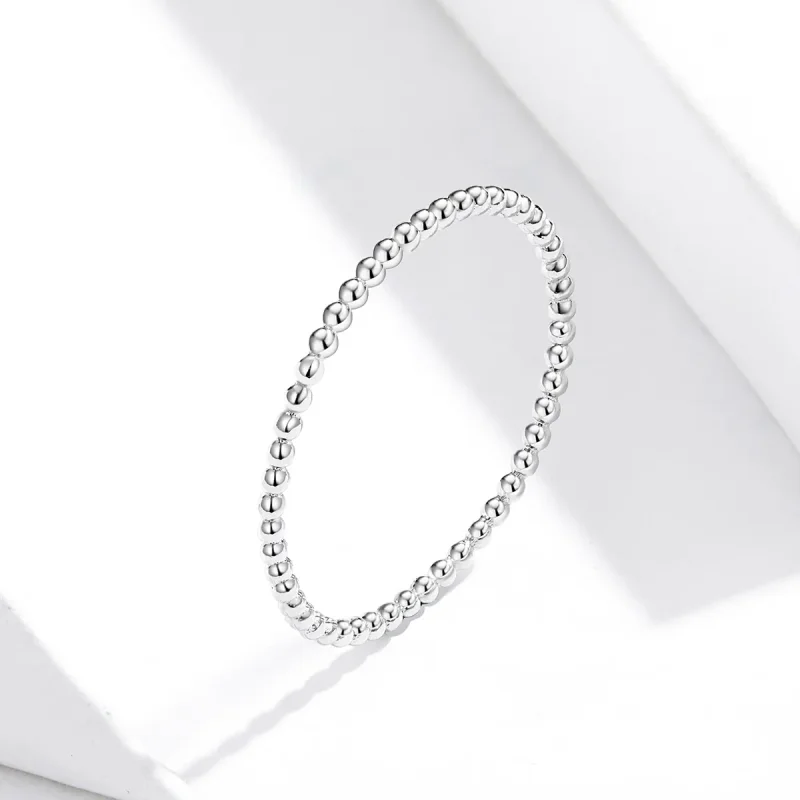 (bilde for) Pandora Style Silver Beaded Ring - SCR574 - Vis 2