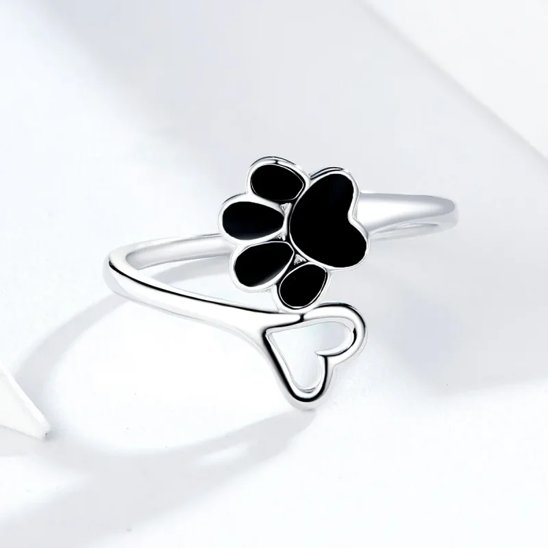 (bilde for) Pandora Style Silver Cat Claws Open Ring - SCR584 - Vis 4