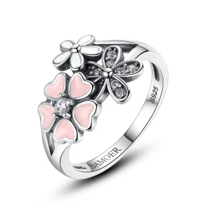 (bilde for) Pandora Style Silver Cherry Blossom Ring - SCR004