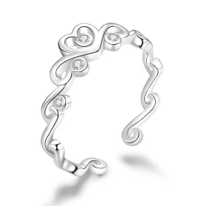 (bilde for) Pandora Style Silver Crown Open Ring - BSR105