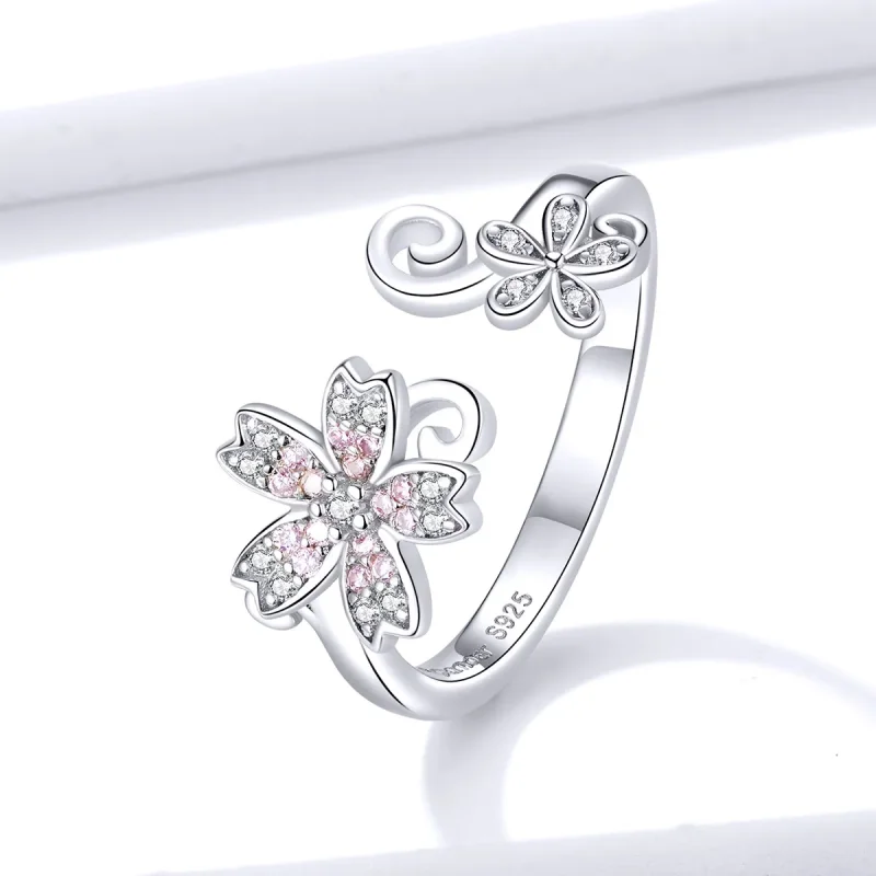 (bilde for) Pandora Style Silver Dazzling Daisy Open Ring - BSR086 - Vis 2