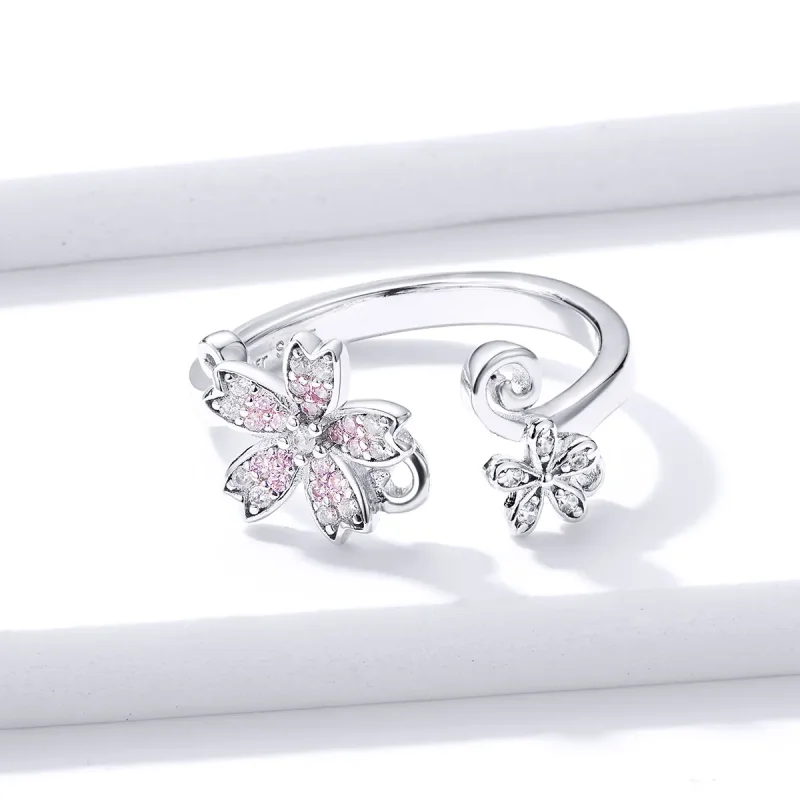 (bilde for) Pandora Style Silver Dazzling Daisy Open Ring - BSR086 - Vis 3