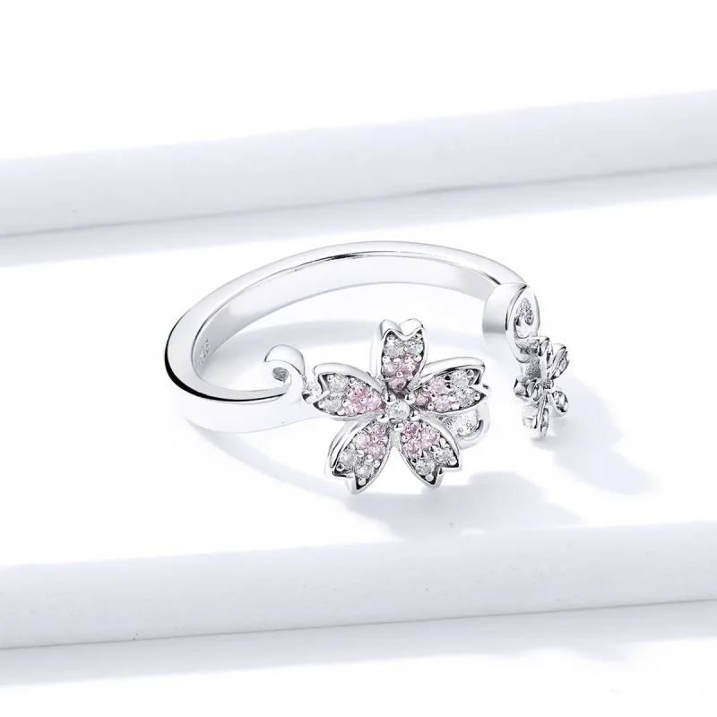 (bilde for) Pandora Style Silver Dazzling Daisy Open Ring - BSR086 - Vis 4