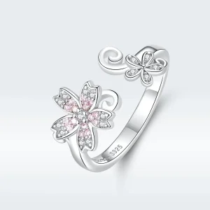 (bilde for) Pandora Style Silver Dazzling Daisy Open Ring - BSR086