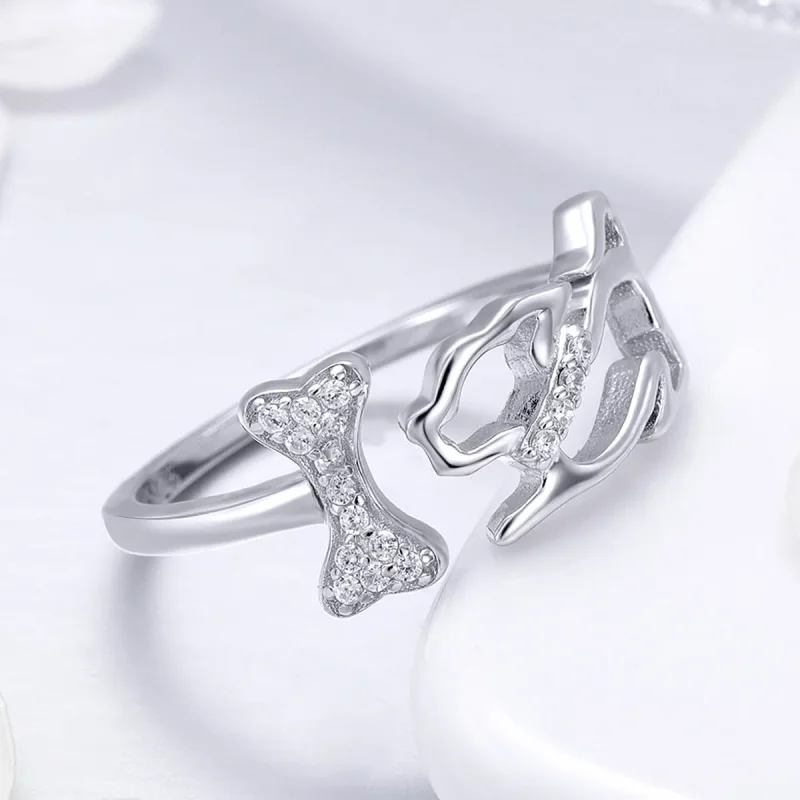 (bilde for) Pandora Style Silver Dog's Company Ring - SCR416 - Vis 4