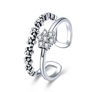 (bilde for) Pandora Style Silver Elegant Temperament Ring - SCR428