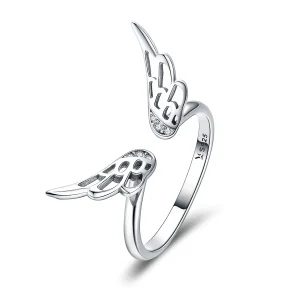 (bilde for) Pandora Style Silver Elf Wings Ring - SCR457