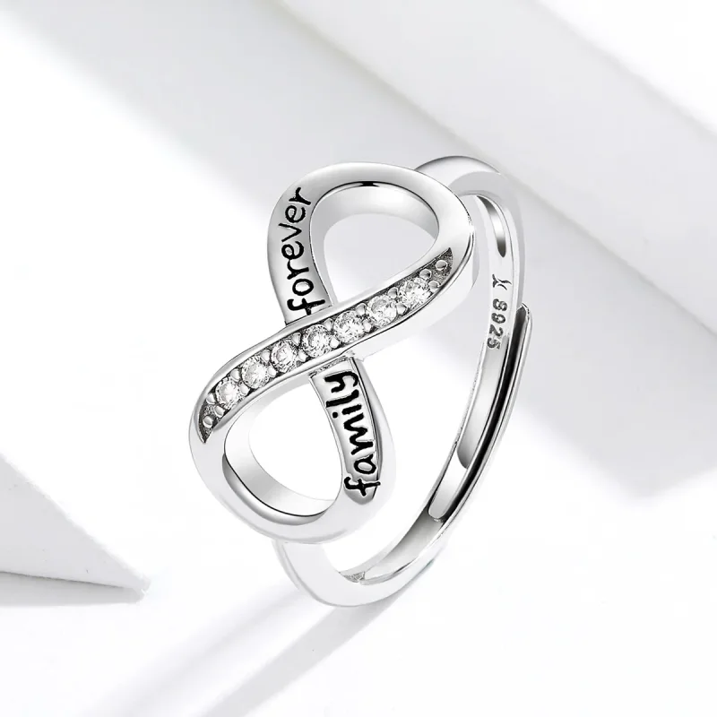 (bilde for) Pandora Style Silver Endless Love Open Ring - SCR579 - Vis 2