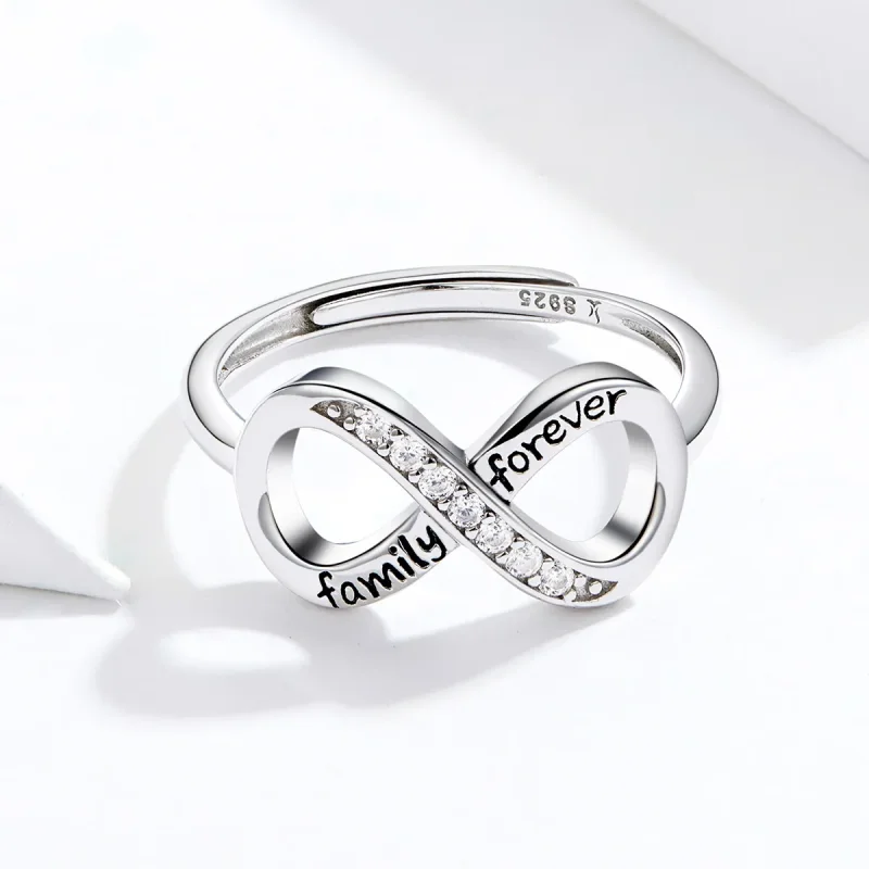 (bilde for) Pandora Style Silver Endless Love Open Ring - SCR579 - Vis 3