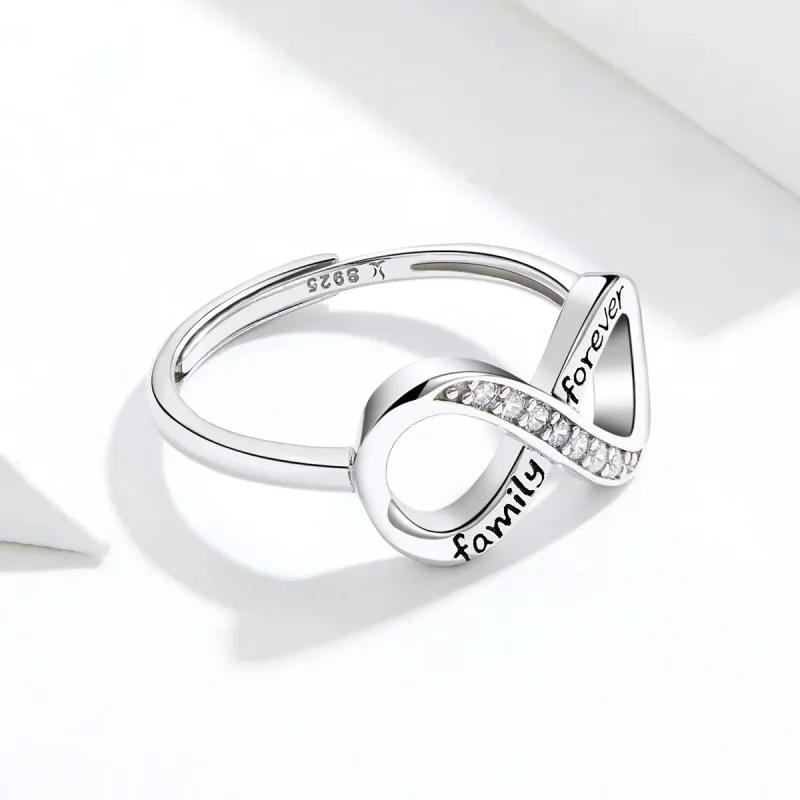 (bilde for) Pandora Style Silver Endless Love Open Ring - SCR579 - Vis 4