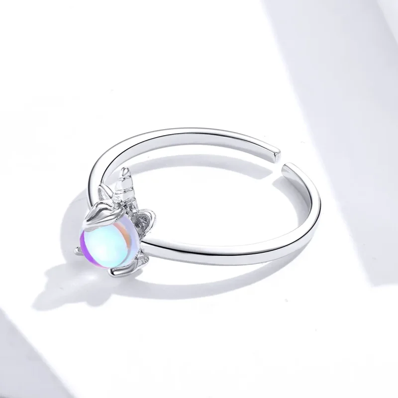 (bilde for) Pandora Style Silver Fancy Unicorn Åpen Ring - SCR642 - Vis 4