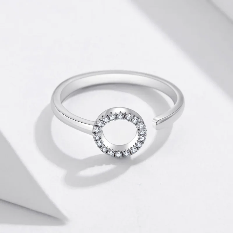 (bilde for) Pandora Style Silver Halo Open Ring - SCR545 - Vis 4
