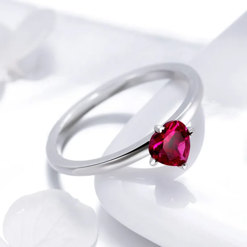 (bilde for) Pandora Style Silver Heartbeat Ring - SCR389 - Vis 2