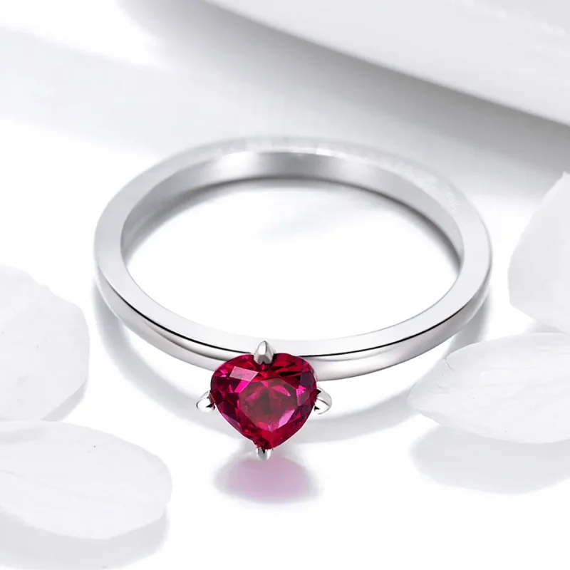 (bilde for) Pandora Style Silver Heartbeat Ring - SCR389 - Vis 3