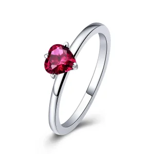 (bilde for) Pandora Style Silver Heartbeat Ring - SCR389