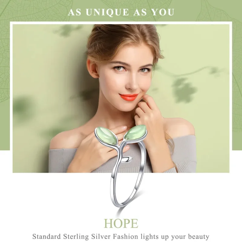 (bilde for) Pandora Style Silver Hope Ring - SCR453 - Vis 2