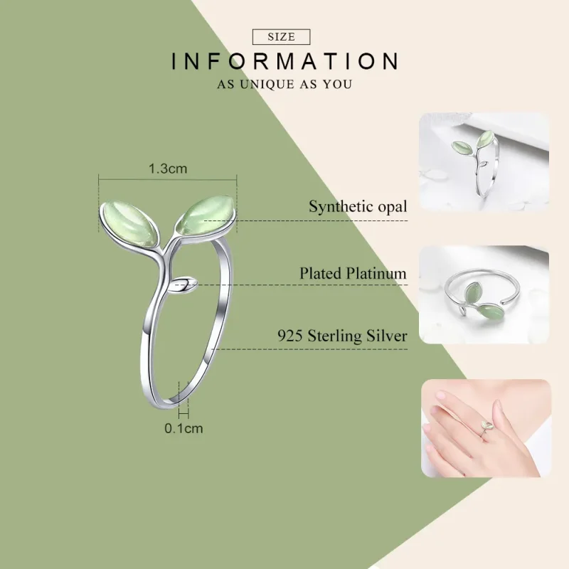 (bilde for) Pandora Style Silver Hope Ring - SCR453 - Vis 3