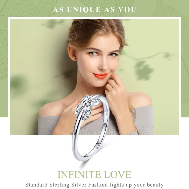 (bilde for) Pandora Style Silver Infinite Love Ring - SCR494 - Vis 2