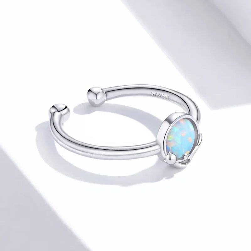 (bilde for) Pandora Style Silver Kitty In Shine Open Ring - SCR651 - Vis 4