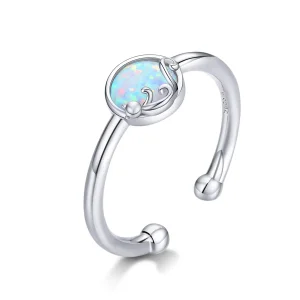 (bilde for) Pandora Style Silver Kitty In Shine Open Ring - SCR651