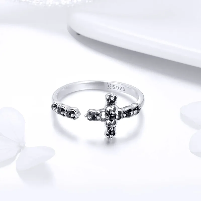 (bilde for) Pandora Style Silver Light of The Cross Ring - SCR447 - Vis 3