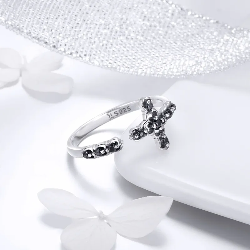 (bilde for) Pandora Style Silver Light of The Cross Ring - SCR447 - Vis 4
