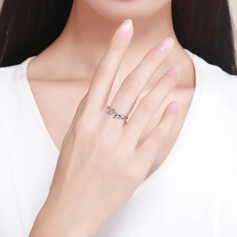 (bilde for) Pandora Style Silver Little Fox Ring - SCR478 - Vis 5