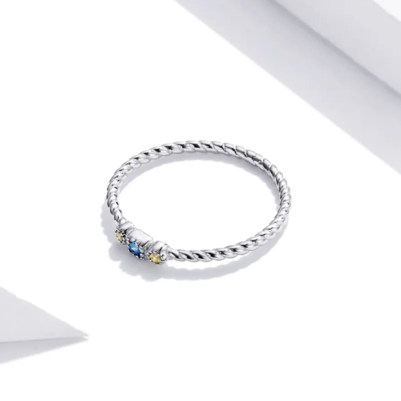(bilde for) Pandora Style Silver Love of Rainbow Ring - SCR721 - Vis 3