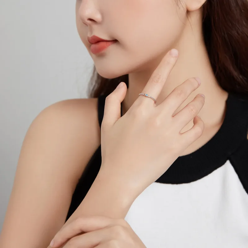 (bilde for) Pandora Style Silver Love of Rainbow Ring - SCR721 - Vis 5