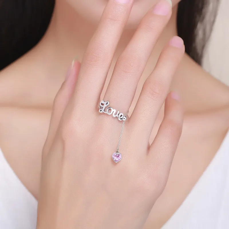 (bilde for) Pandora Style Silver Love Ring - SCR246 - Vis 6