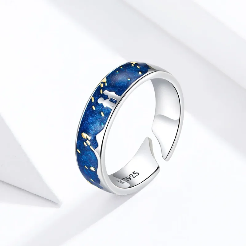 (bilde for) Pandora Style Silver Meteoric Shower Open Ring - SCR609 - Vis 2