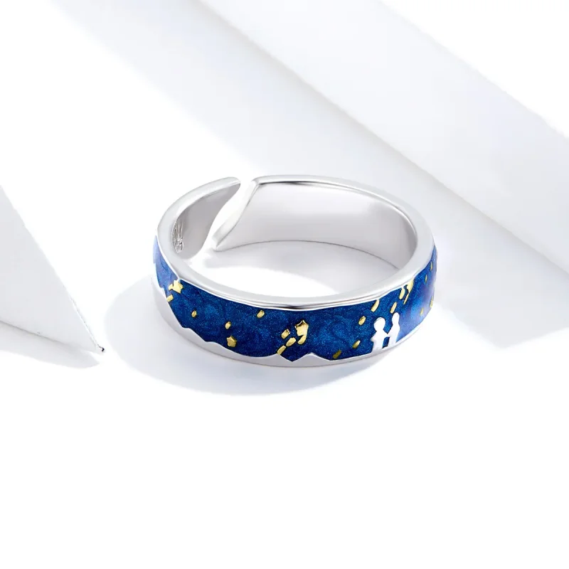 (bilde for) Pandora Style Silver Meteoric Shower Open Ring - SCR609 - Vis 3