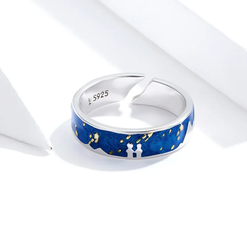 (bilde for) Pandora Style Silver Meteoric Shower Open Ring - SCR609 - Vis 4