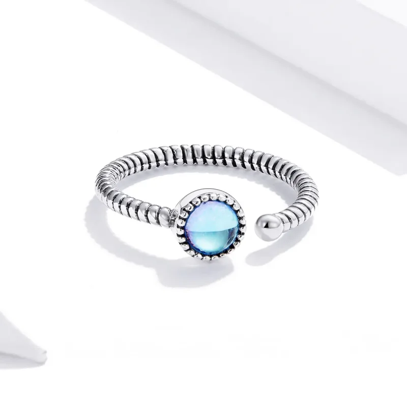 (bilde for) Pandora Style Silver Moonlight Lover Åpen Ring - SCR698 - Vis 3