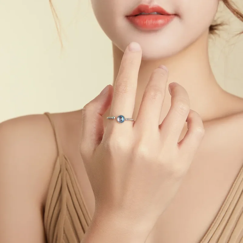 (bilde for) Pandora Style Silver Moonlight Lover Åpen Ring - SCR698 - Vis 7