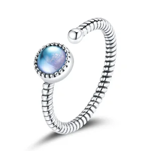 Pandora Style Silver Moonlight Lover Åpen Ring - SCR698 (bilde for) Pandora Style Silver Moonlight Lover Åpen Ring - SCR698