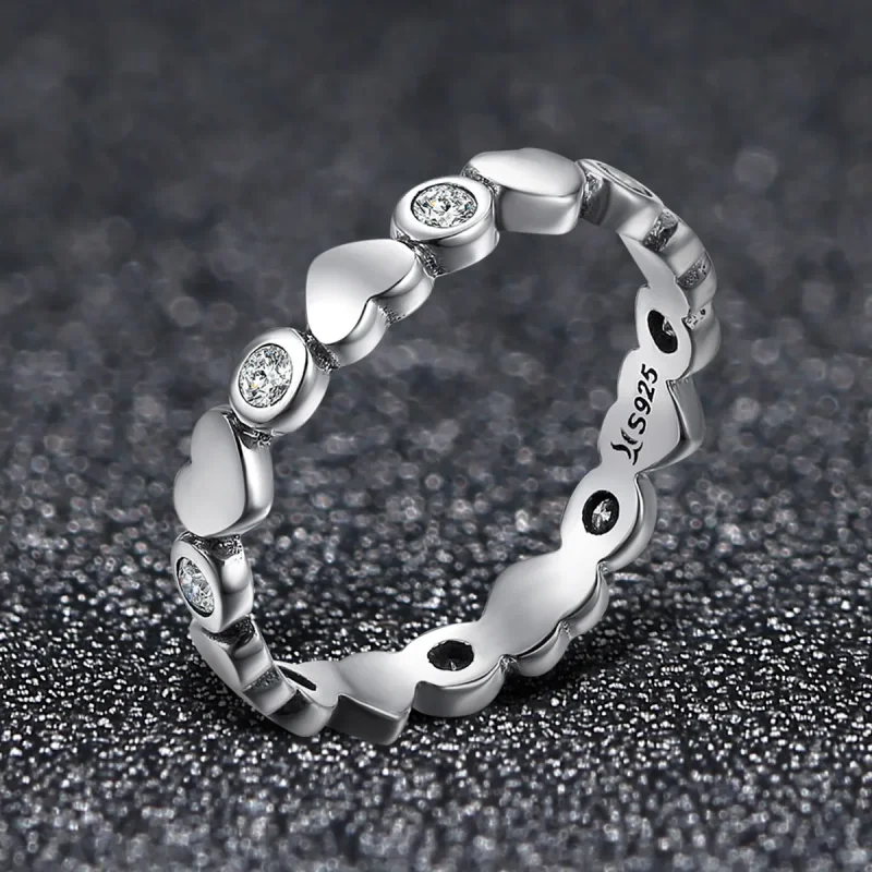 (bilde for) Pandora Style Silver My Heart Is Bright Ring - SCR164 - Vis 3