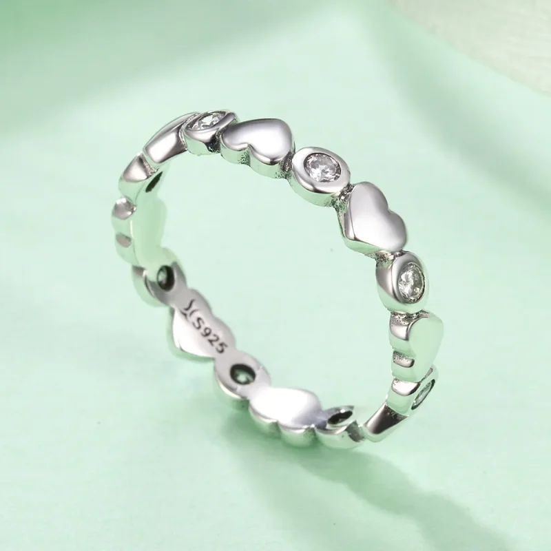 (bilde for) Pandora Style Silver My Heart Is Bright Ring - SCR164 - Vis 4
