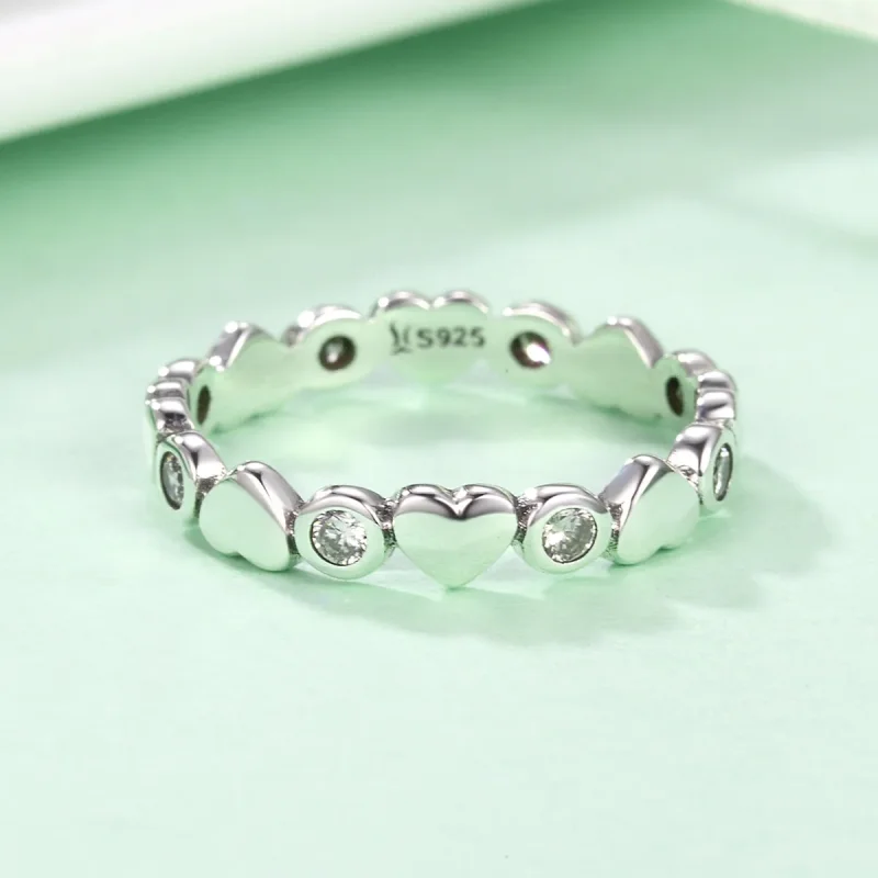 (bilde for) Pandora Style Silver My Heart Is Bright Ring - SCR164 - Vis 5