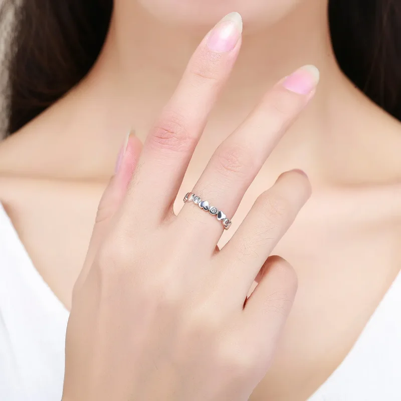 (bilde for) Pandora Style Silver My Heart Is Bright Ring - SCR164 - Vis 7